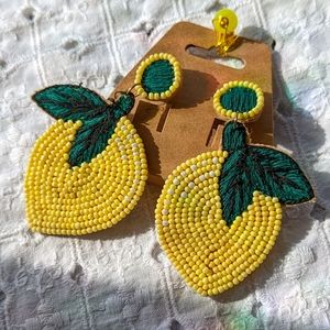 Felt Betsey Johnson Lemon Earrings